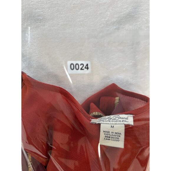 Lucky Brand Women's Beaded Tunic Orange Size Medium - Picture 10 of 10